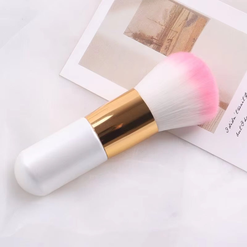 TSZS Nails Brush Popular round Small Flower Nail Paint Gel Make up Dust Cleaning Nail Art Dust Powder Remover Dust Brush