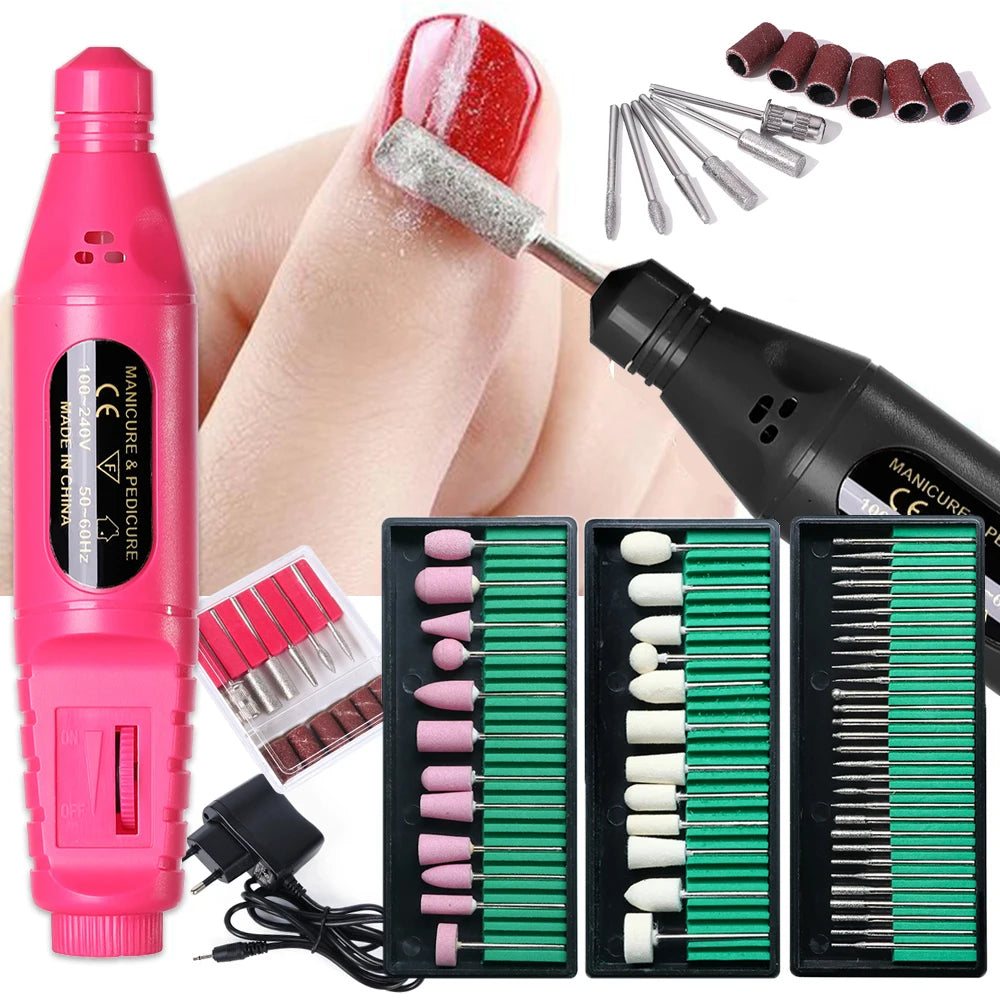 Professional Electric Nail Drill Machine Manicure Tools Pedicure Drill Set Portable Nail File Nail Drill Equipment