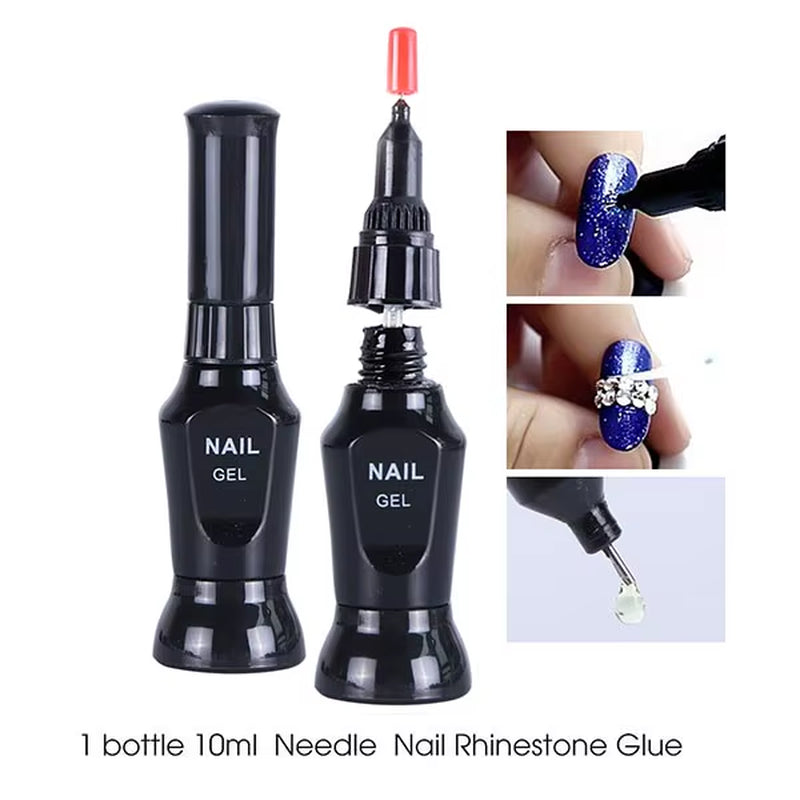 20Ml Nail Art Rhinestone Gel Glue Super Sticky No Wipe Top Coat Gel Nail Polish Glue for Rhinestone Crystal Decoration CH1823