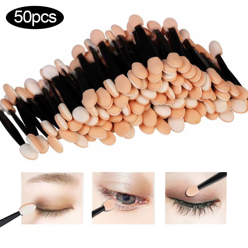 OKAYLASH 50Pcs/Lot Black Handle Reusable Gel Liner Nail Art Brushes Painting Pen Beauty Makup Tools