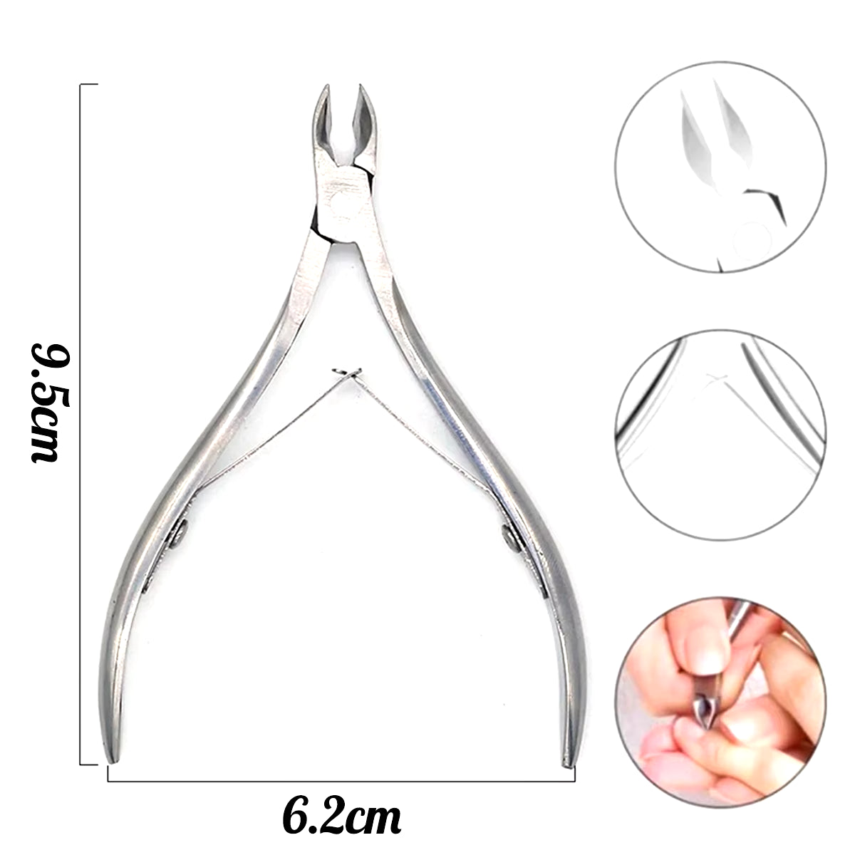 4 Pcs/Set Professional Stainless Steel Nail Cutter Scissor Nippers Muti Function Cuticle Pusher Remover Nail Care Manicure Kits