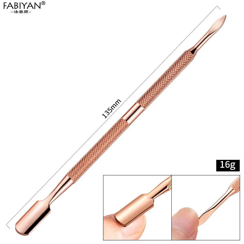 Stainless Steel Cuticle Pusher Remover Spoon Trimmer Metal Double Sided Finger Dead Skin Push Nail Art Manicure Pedicure Tool