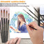 12Pcs Paint Brushes Set Professional Paint Brush round Pointed Tip Nylon Hair Acrylic Brush for Acrylic Watercolor Oil Painting