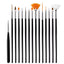 Nail Brush for Manicure Gel Brush for Nail Art 15Pcs/Set Nail Brush Acrylic Liquid Powder Carving Gel Brush