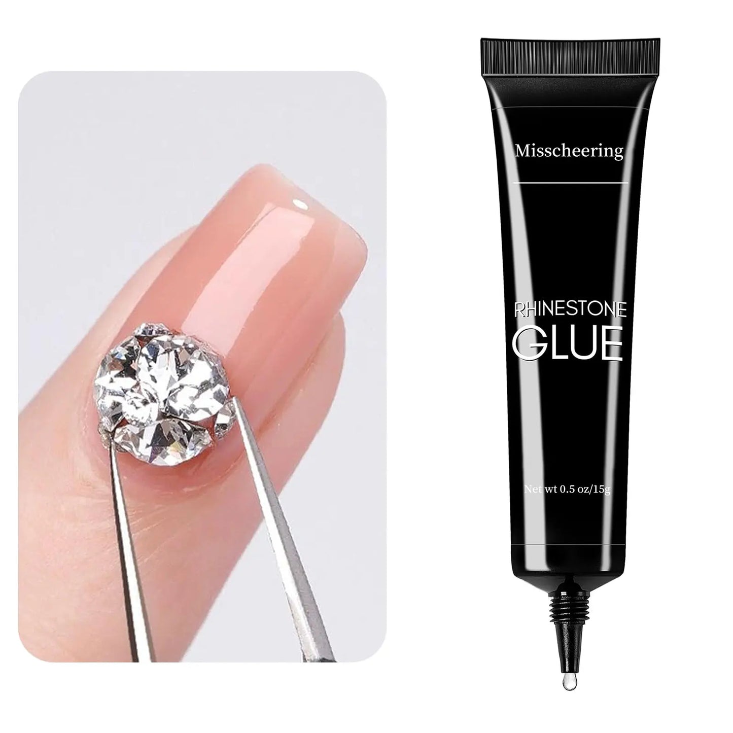 30G Nail Rhinestone Glue for Nails Super Strong Gel Nail Glue for Nail Charm 3D Nails Bling Gel Decoration Gem Nail Art Diamonds