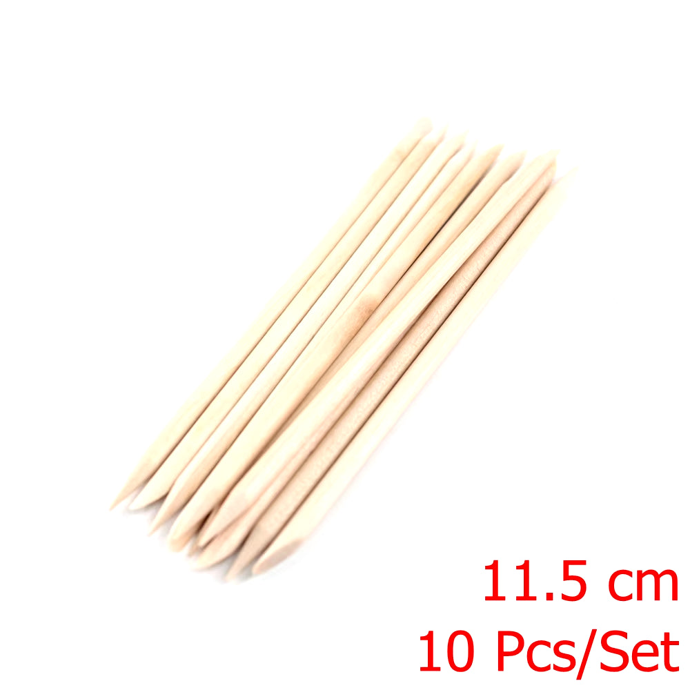 4 Different Sizes Orange Wood Sticks for Cuticle Pusher Cuticle Remove Tool Forks for Nails Manicures Tools 10/30/50/100Pcs/Set