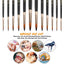 12Pcs Paint Brushes Set Professional Paint Brush round Pointed Tip Nylon Hair Acrylic Brush for Acrylic Watercolor Oil Painting