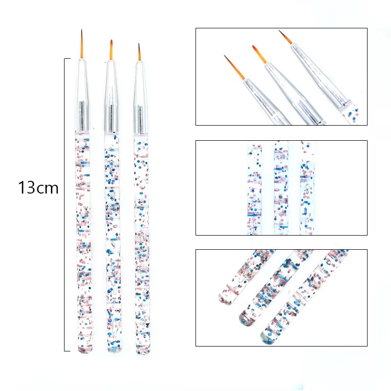 Nail Brush for Manicure Gel Brush for Nail Art 15Pcs/Set Nail Brush Acrylic Liquid Powder Carving Gel Brush