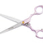 6.5" Professional Straight Pet Grooming Scissor, Dog Cat Grooming Shear/Scissor with Ultra-Light Aeronautical Aluminum Handle, 440C Japanese Stainless Steel Pet Grooming Shear, Pink