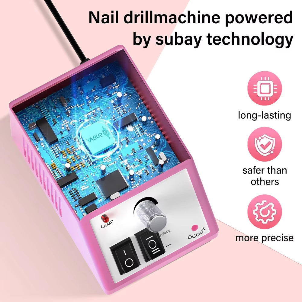 LINMANDA Professional Electric Nail Drill Machine Set Nail Files Drill Bits Gel Polish Remover Portable Nail Polisher Equipment