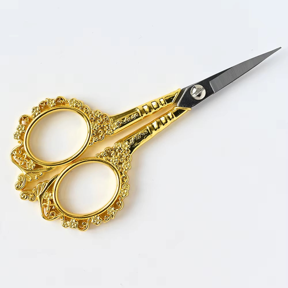 1Pcs European Retro Rose Golden Stainless Steel Nail Scissors Dead Skin Remover Makeup Cutter Multi-Function Manicure Tool Te#67