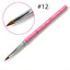 Nail Art Sculpture Carving Brush Acrylic Brush Metal Handle Nail Ombre Brush for Manicure Hair Pencil UV Gel Drawing Painting