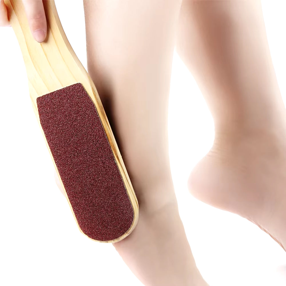 Double Sides Foot File Foot Rasp Pedicure Tools Feet Dead Skin Callus Remover Wooden Handle Foot Scrubber Sandpaper Foot Care