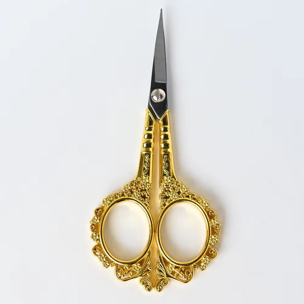 1Pcs European Retro Rose Golden Stainless Steel Nail Scissors Dead Skin Remover Makeup Cutter Multi-Function Manicure Tool Te#67