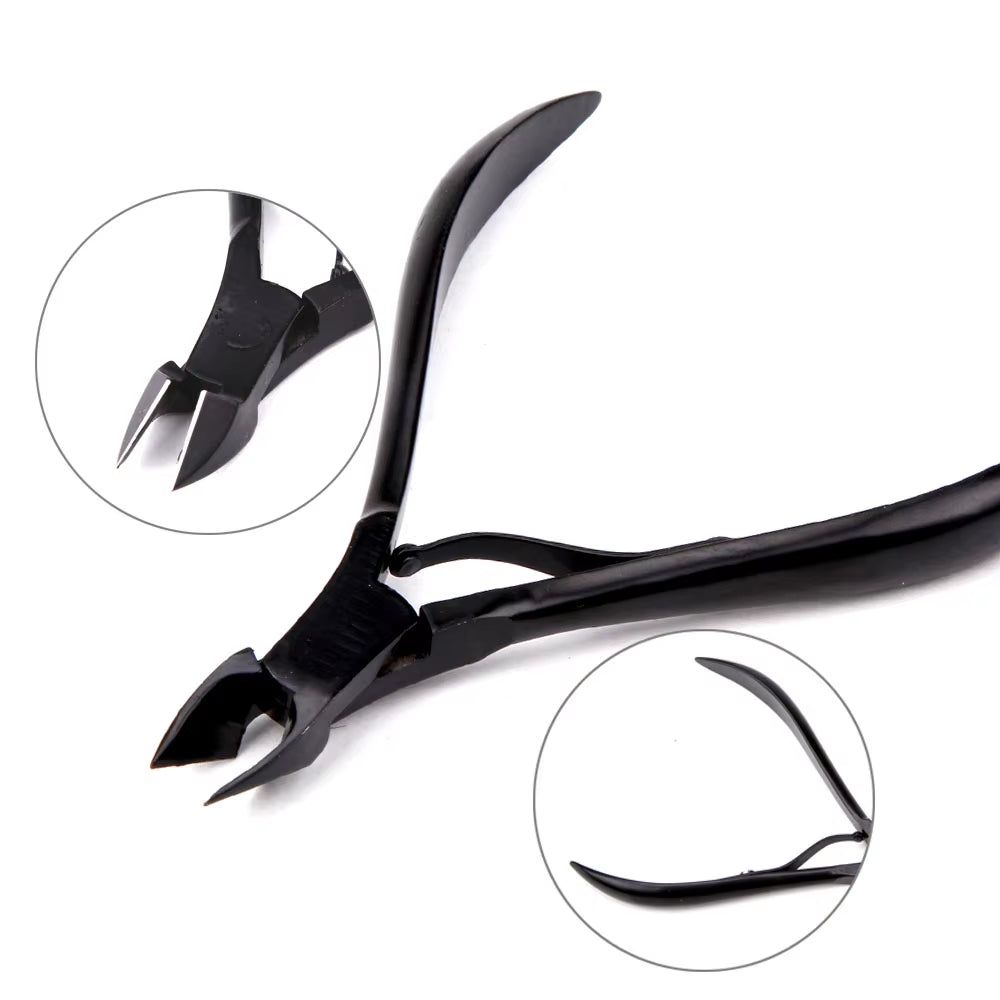 1Pc Stainless Steel Nail Cuticle Scissors Nipper Clipper Manicure Pedicure Tools Golden Handle Dead Skin Scissor Art Tool