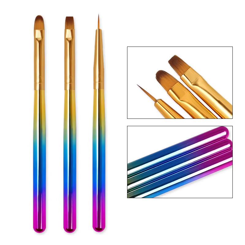 Nail Brush for Manicure Gel Brush for Nail Art 15Pcs/Set Nail Brush Acrylic Liquid Powder Carving Gel Brush