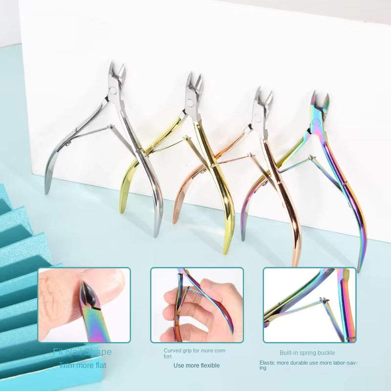 1Pc Cuticle Nippers Nail Manicure Scissors Clippers Trimmer Dead Skin Remover Pedicure Stainless Steel Cutters Nail Art Tools