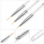 3Pcs/Set Kolinsky Gel Nail Art Line Painting Brushes Crystal Acrylic Thin Liner Drawing Pen Nail Art Manicure Tools Set