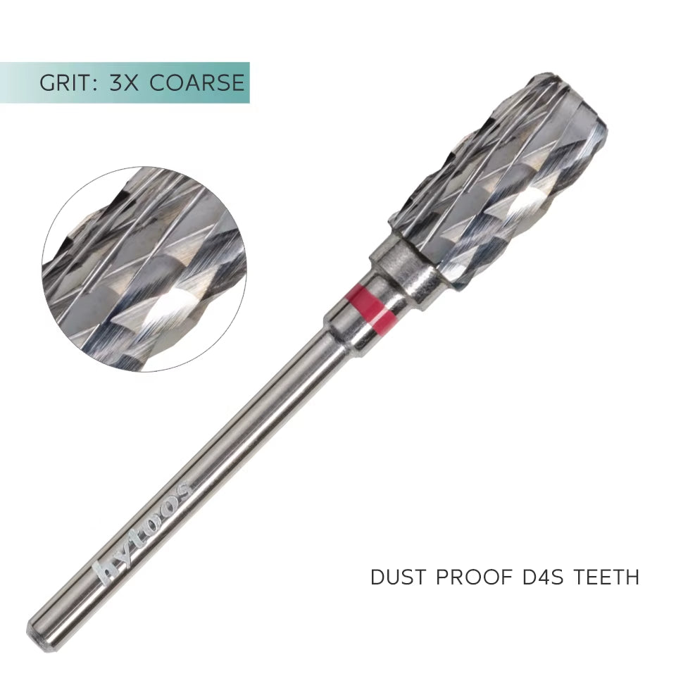 Safety Nail Drill Bits 13Mm Barrel Dust Proof D4S Right-Handed Carbide Drill Bits for Nails Electric Manicure Drills Tool