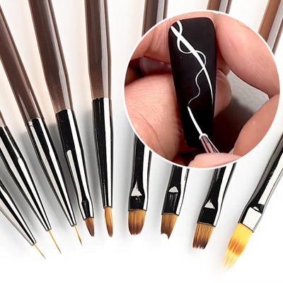 1Pcs Nail Art Liner Brush for Manicure French Stripe Acrylic Brush Extension Pen for Nail Polish Painting Drawing Brush GLCSB-1