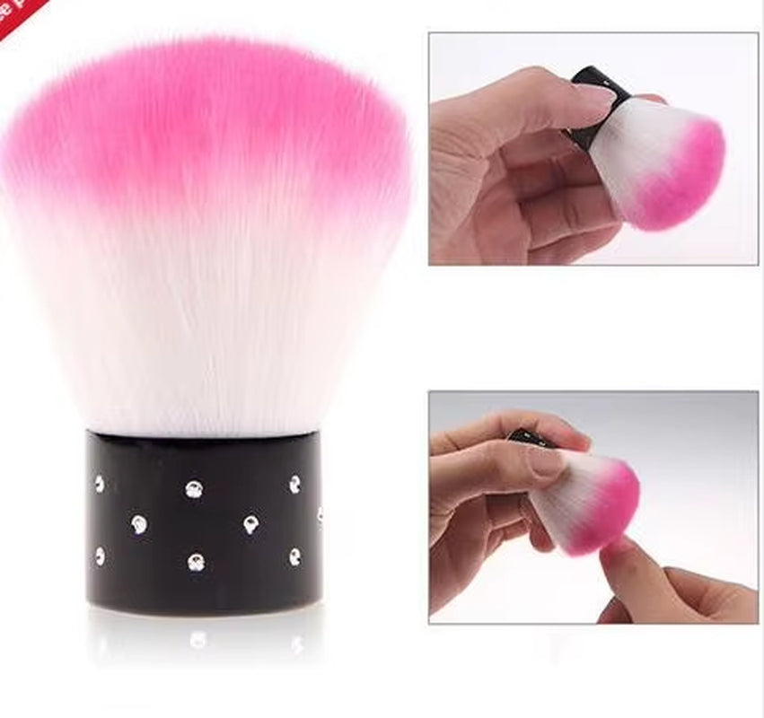 1Pc Nail Clean Brush Acrylic&Uv Gel Nail Art Dust Cleaner Nail Acrylic Brushes Rainbow Soft Colorful Nail Dust Collect Brushes,H