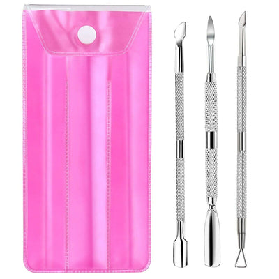 Cuticle Pusher Remover Nail Cleaner Manicure Pedicure Stainless Steel Tool Set