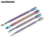 1Pcs Rainbow Stainless Steel Nail Cuticle Pusher Nipper Double Sided Dead Skin Push Remover Manicure Nail Care Tool