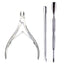 4 Pcs/Set Professional Stainless Steel Nail Cutter Scissor Nippers Muti Function Cuticle Pusher Remover Nail Care Manicure Kits