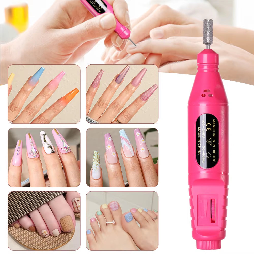 Professional Electric Nail Drill Machine Manicure Tools Pedicure Drill Set Portable Nail File Nail Drill Equipment