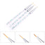 3Pcs/Set Kolinsky Gel Nail Art Line Painting Brushes Crystal Acrylic Thin Liner Drawing Pen Nail Art Manicure Tools Set