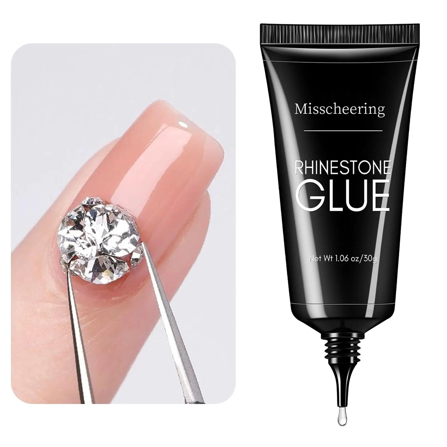 30G Nail Rhinestone Glue for Nails Super Strong Gel Nail Glue for Nail Charm 3D Nails Bling Gel Decoration Gem Nail Art Diamonds