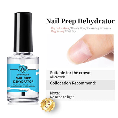 15Ml Nail Primer Nail Prep Dehydrate Base Top Coat Gel Nail Polish No Need of UV LED Lamp Nail Art Varnish Manicure