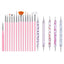 15Pcs/Set Nail Brush for Manicure Gel Brush for Nail Art Nail Brush Acrylic Gel Brush Liquid Powder Carving Makeup Set