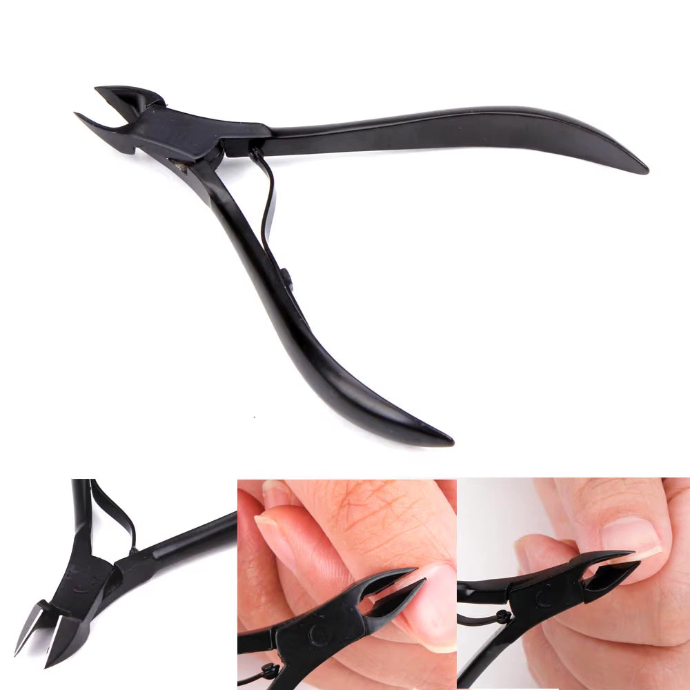 1Pc Stainless Steel Nail Cuticle Scissors Nipper Clipper Manicure Pedicure Tools Golden Handle Dead Skin Scissor Art Tool