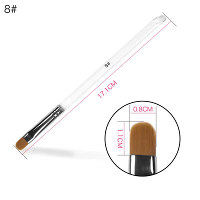 Acrylic Nail Brush Nail Art Brush Gel Nail Brush Manicure round Head UV Gel Polish Pen Professional Polish Tool