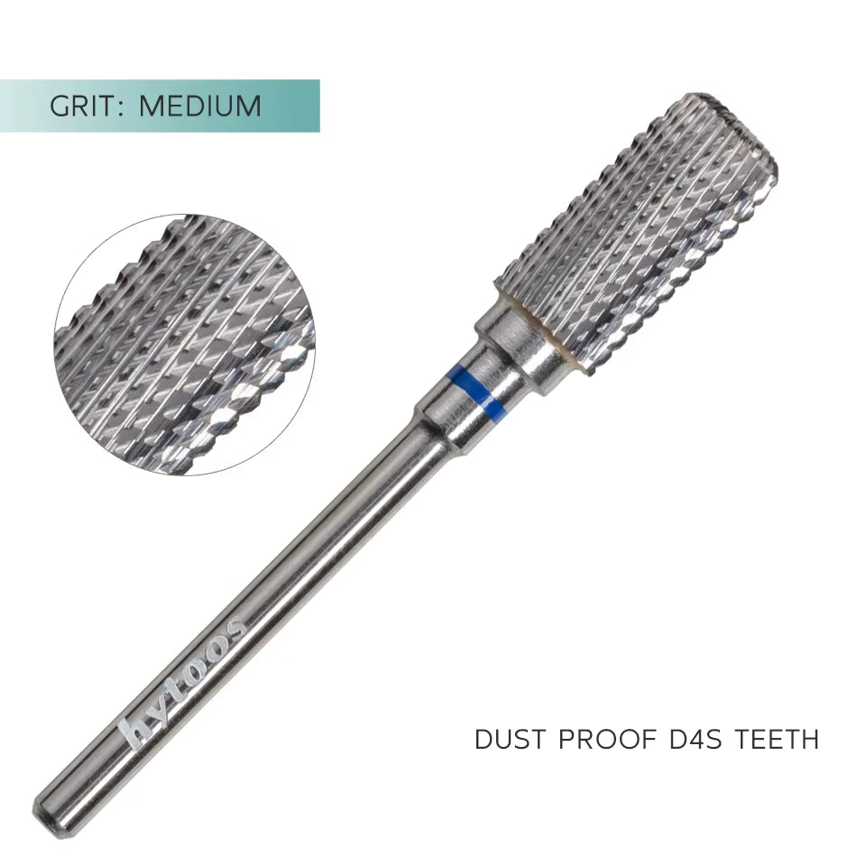 Safety Nail Drill Bits 13Mm Barrel Dust Proof D4S Right-Handed Carbide Drill Bits for Nails Electric Manicure Drills Tool