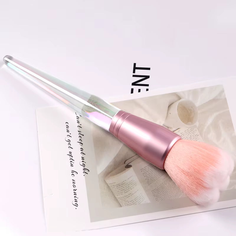 TSZS Nails Brush Popular round Small Flower Nail Paint Gel Make up Dust Cleaning Nail Art Dust Powder Remover Dust Brush