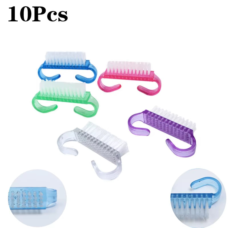 10 Pcs/Lot Cleaning Nail Brush Tools File Nail Art Manicure Pedicure Soft Remove Dust Plastic Dust Cleaning Brushes