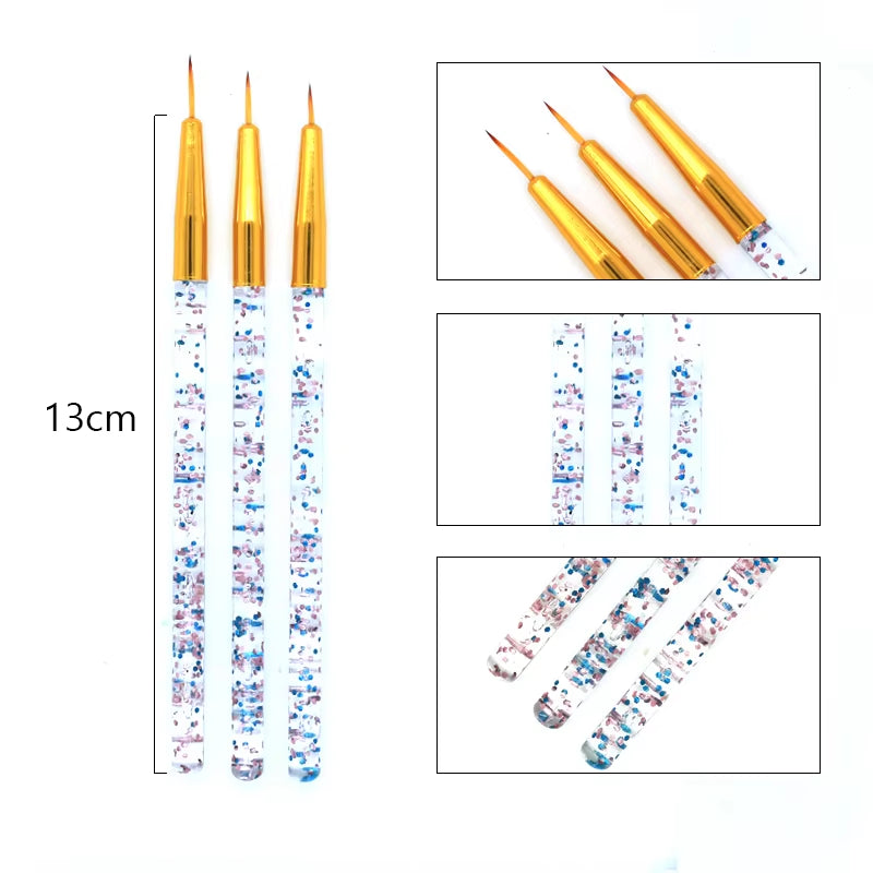 Nail Brush for Manicure Gel Brush for Nail Art 15Pcs/Set Nail Brush Acrylic Liquid Powder Carving Gel Brush