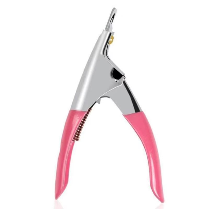 U-Shaped Nail Clipper Edge Cutter Stainless Steel Acrylic Fake Nail Tip Trimmer Toenail Scissors Manicure Tool