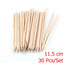 4 Different Sizes Orange Wood Sticks for Cuticle Pusher Cuticle Remove Tool Forks for Nails Manicures Tools 10/30/50/100Pcs/Set