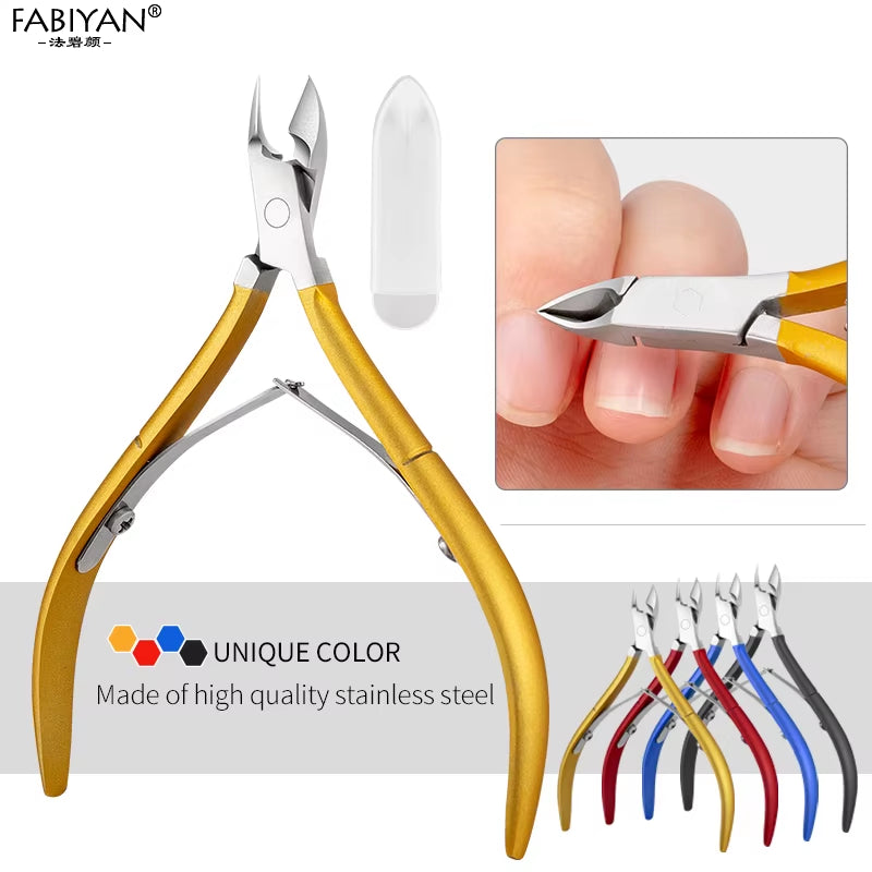 Cuticle Nippers Scissor Nail Art Clipper Dead Skin Remover Pliers Manicure Pedicure Trimming Tool D-501 Stainless Steel