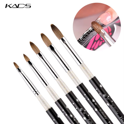 Kolinsky Sable Acrylic Brush Size 2#/4#/6#/8#/10# Acrylic Brush Professional Black Kolinsky Sable Acrylic Nail Brushes