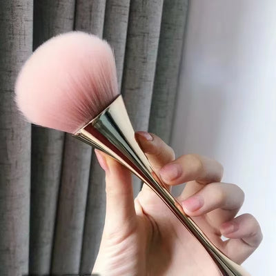 1Pc Glitter Powder Professional Brush Big Size Soft Fluffy Nail Dust Cleaning Brush Women Girls DIY Make up Beauty Tool Manicure