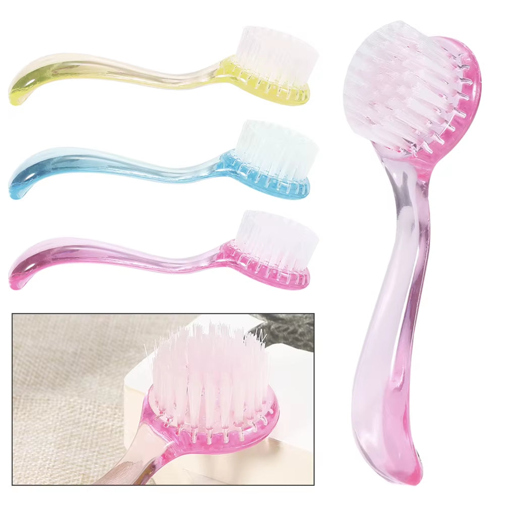 Nail Brushes round Head Nail Powder Clean Brush Manicure Long Handle Dust Cleaning Brush Manicure Pedicure Tool Nail Accessories