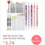 3/7Pcs Professional Manicure UV Gel Brush Pen Transparent Acrylic Nail Art Painting Drawing Brush Phototherapy Tools