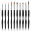 7 Size Nail Art Brush Flat Acrylic Drawing Pen UV Gel Polish French Design Painting Extension Coating Tools Set Manicure