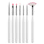 7 Size Nail Art Brush Flat Acrylic Drawing Pen UV Gel Polish French Design Painting Extension Coating Tools Set Manicure