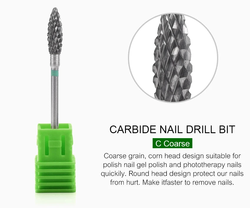 Nail Drill Bit Carbide Milling Cutters Nail Art Tool For Electric Manicure Nail Drill Machine Nails Accessories Remove Gel Tools