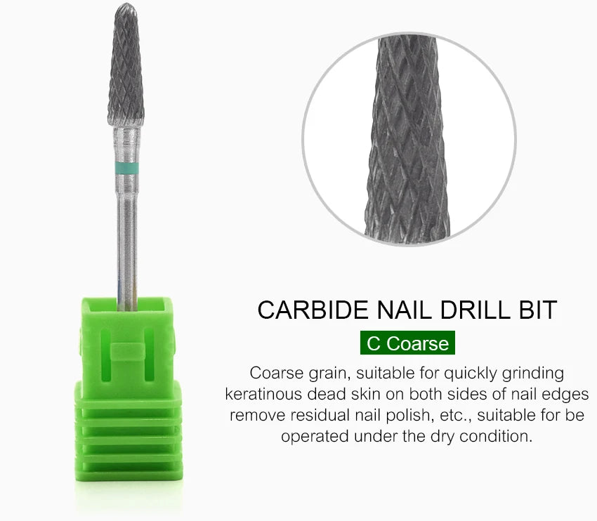 Nail Drill Bit Carbide Milling Cutters Nail Art Tool For Electric Manicure Nail Drill Machine Nails Accessories Remove Gel Tools